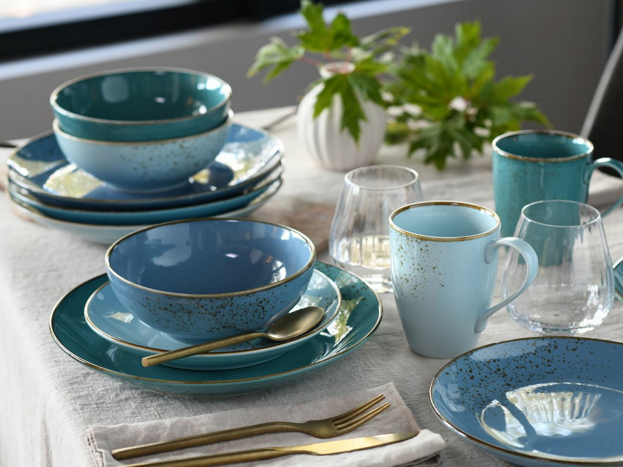 Creatable Kombiservice 16-tlg. NATURE COLLECTION AQUA