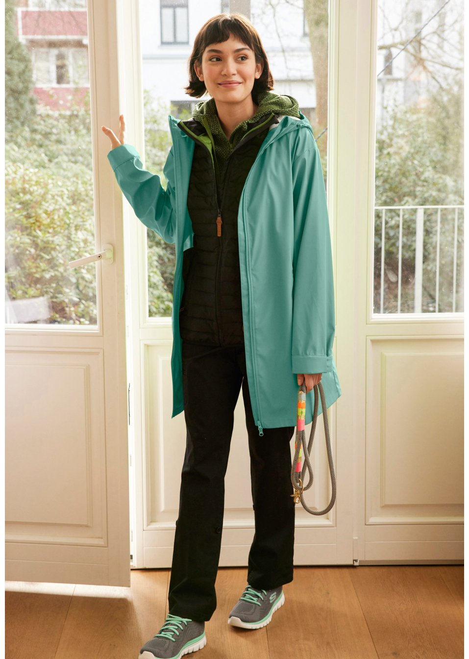 Manteau long imperméable