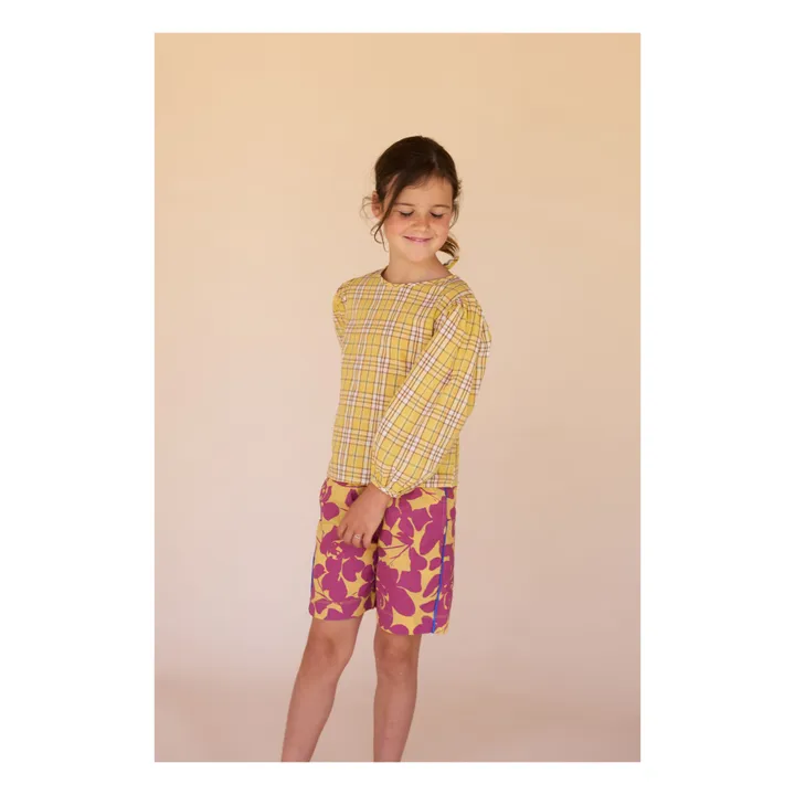 Longlivethequeen Blouse Bouffante Carreaux | Jaune