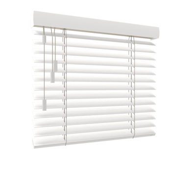 Houten Jaloezie Recht raam 6108 creme 50MM