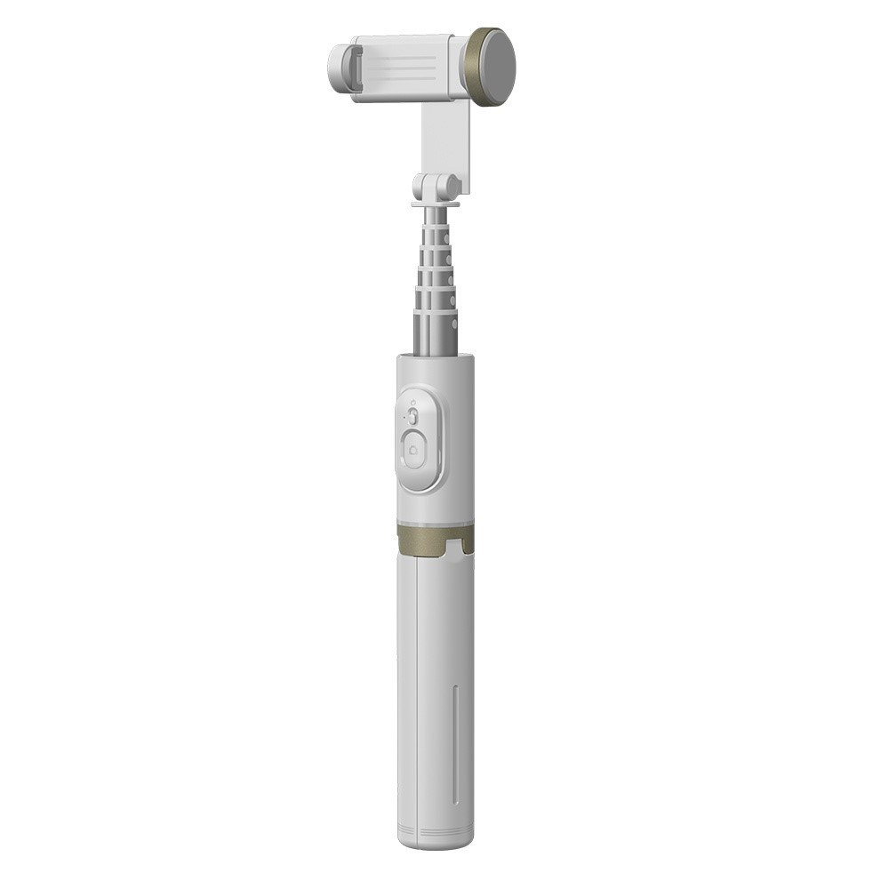 (75cm) Selfie Stick Tripod Dreibein Stativ Halterung mit Bluetooth Fernauslöser für Smartphone - Weiss