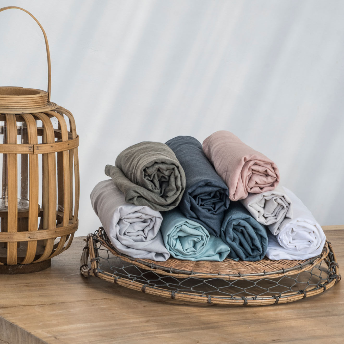 Febronie Home Drap housse 100% Lin Hortense vieux rose
