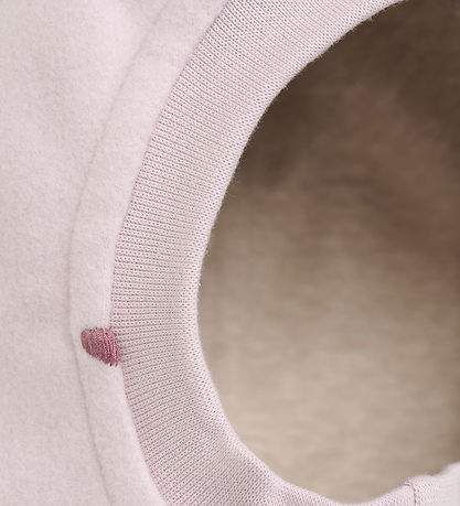 Huttelihut Schlupfmütze - Fleece - 2-lagig - Cloud Grau m. Herze