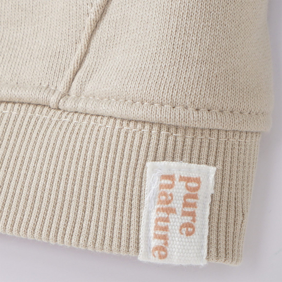 Topomini Pure Collection Baby Sweatshirt mit Kängurutasche hellbeige
