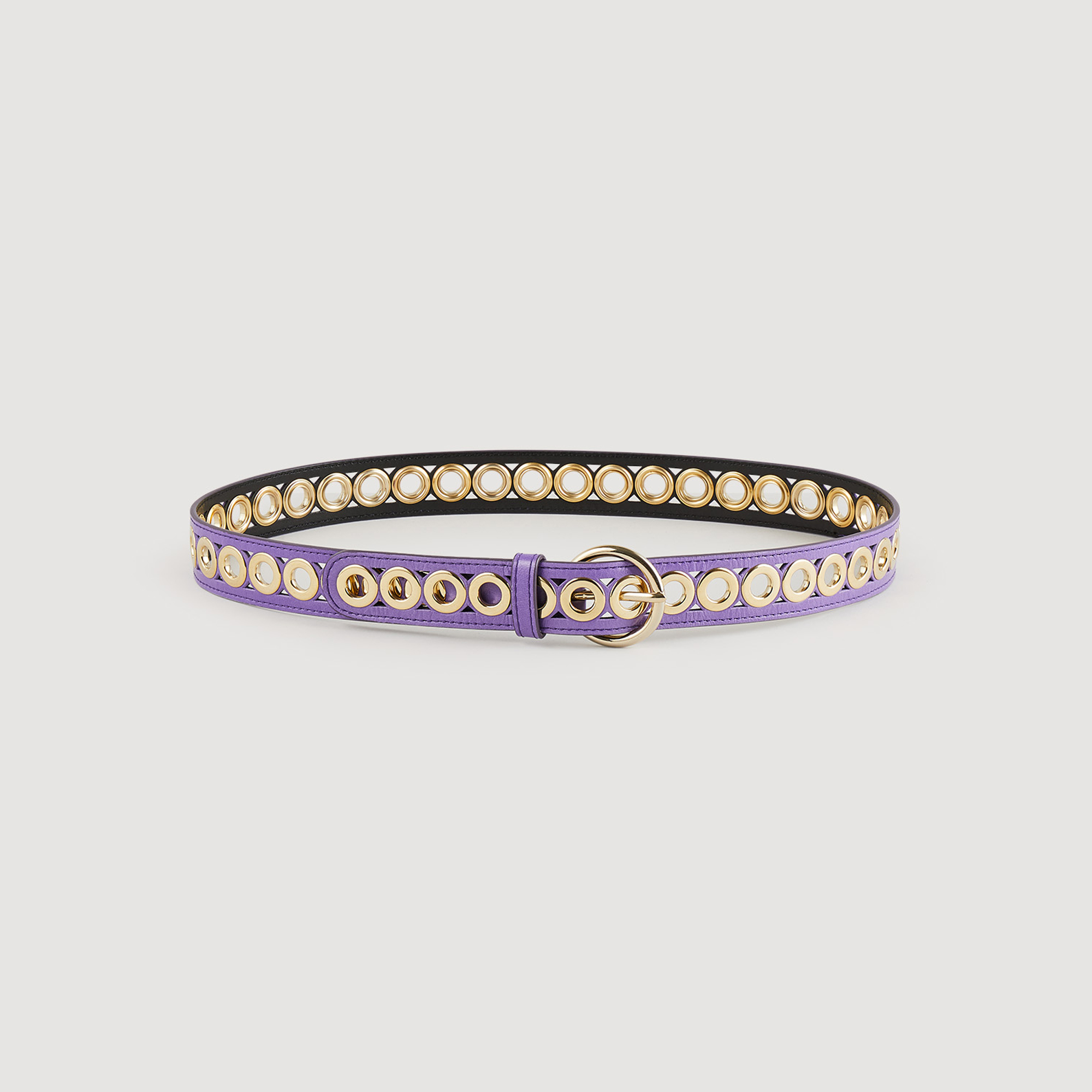 Ceinture en cuir avec œillets