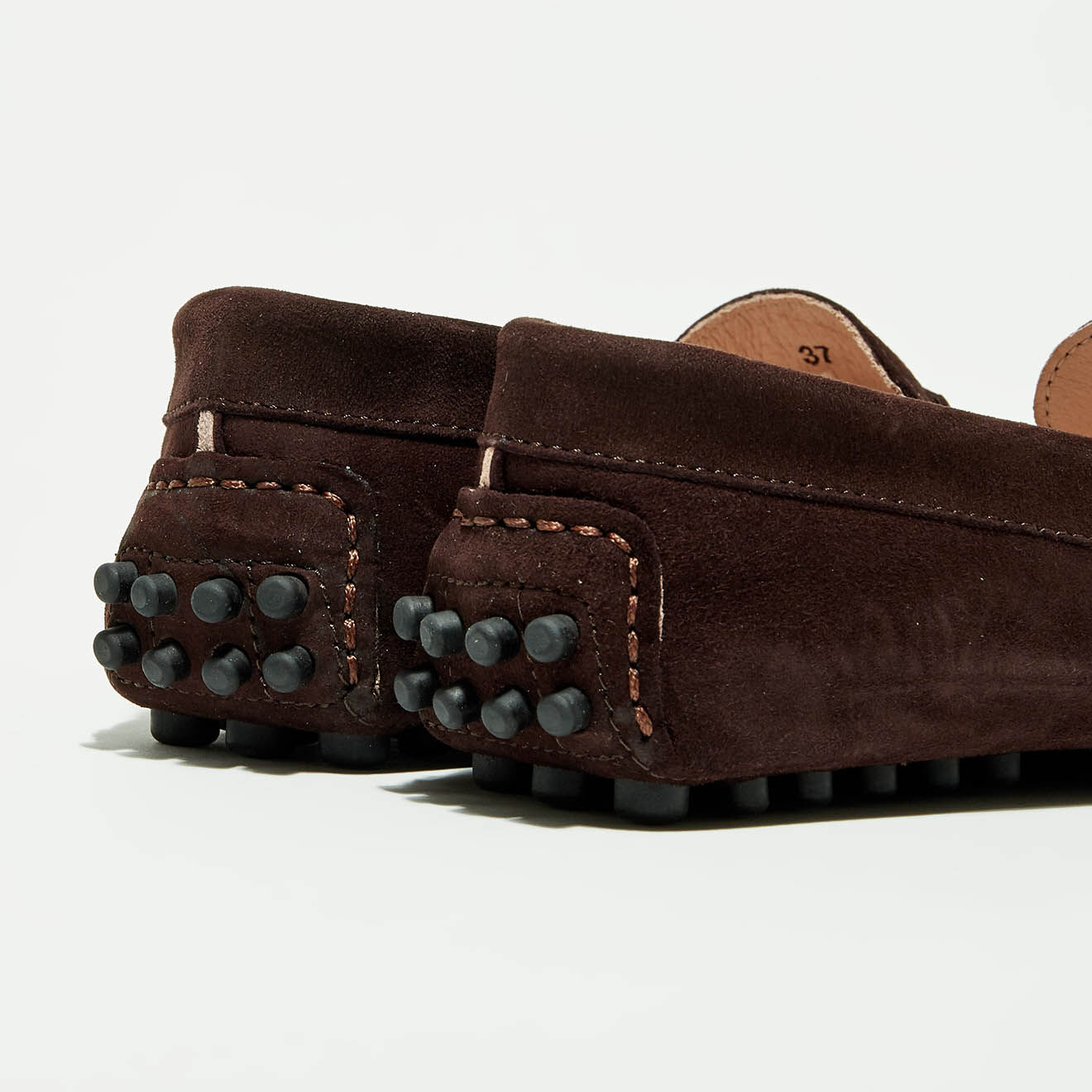 Flavio Création Mocassins en Velours de Cuir Maya marron/noir