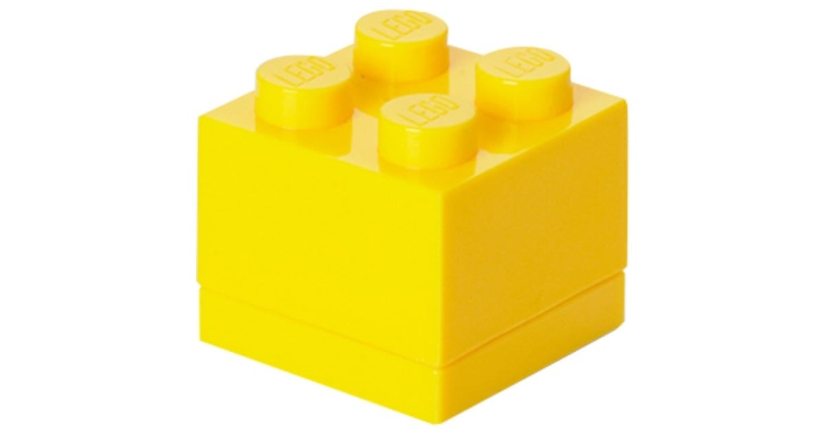Room CopenhagenLEGO Mini Box Lunchbox opbergdoos  (Geel, 4 noppen)