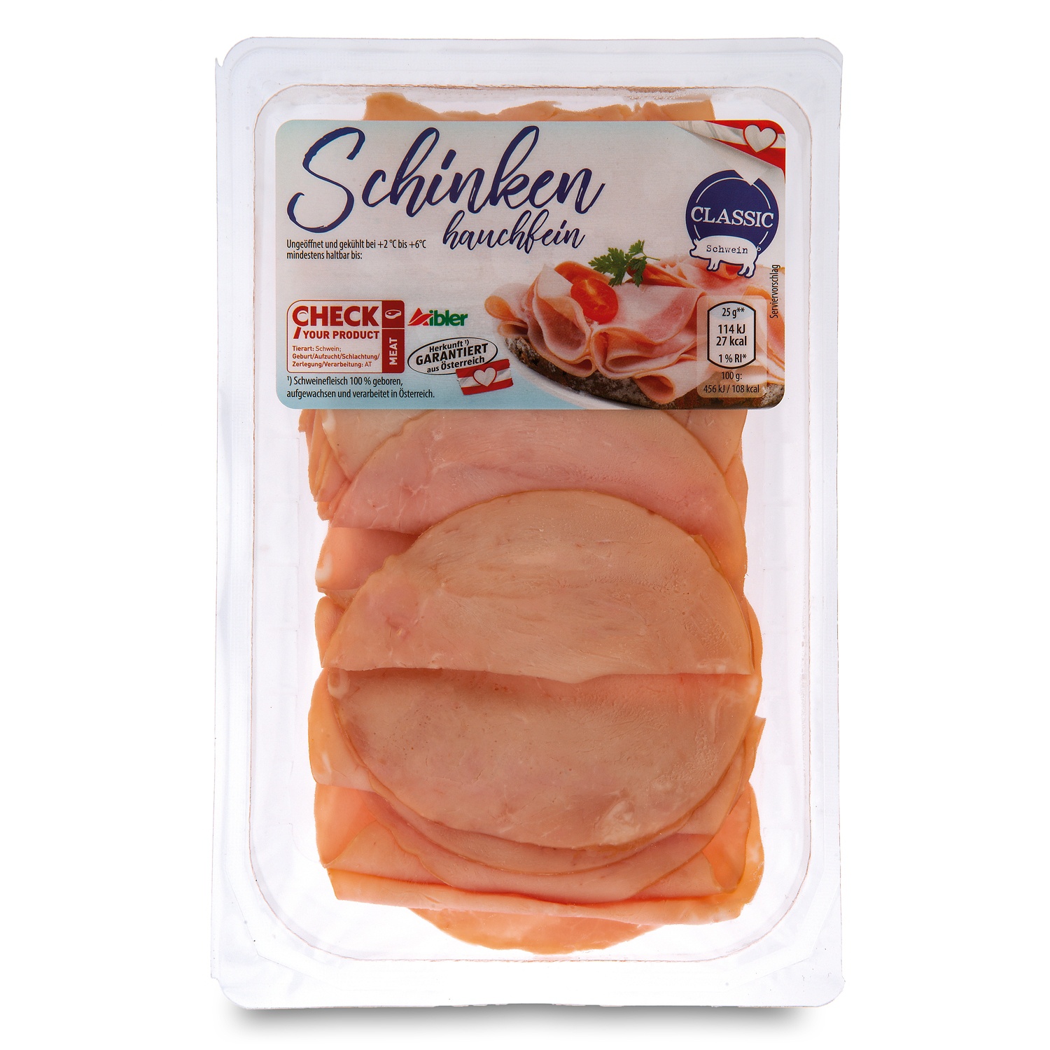 GENUSS 100% AUS ÖSTERREICH Aufschnitt hauchfein, Gebacken 150 g