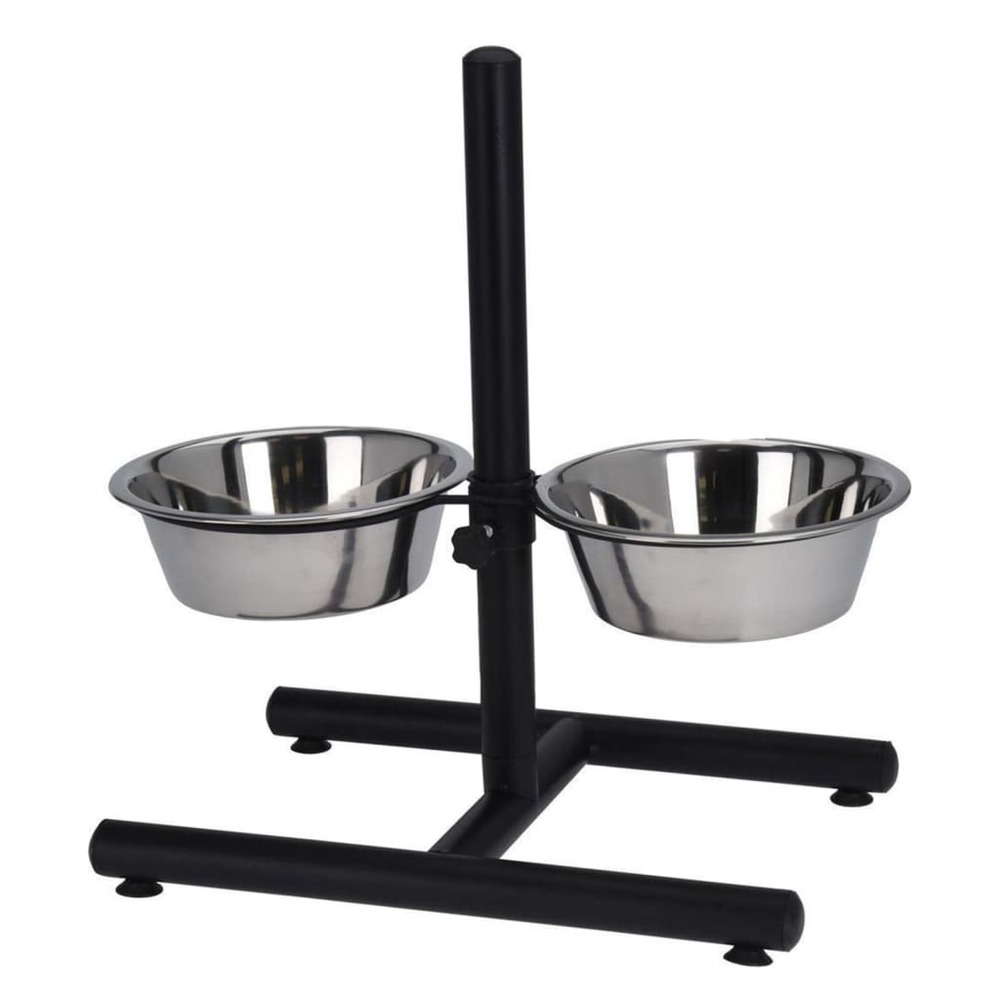 Bol double réglable à nourriture et eau pour chiens
