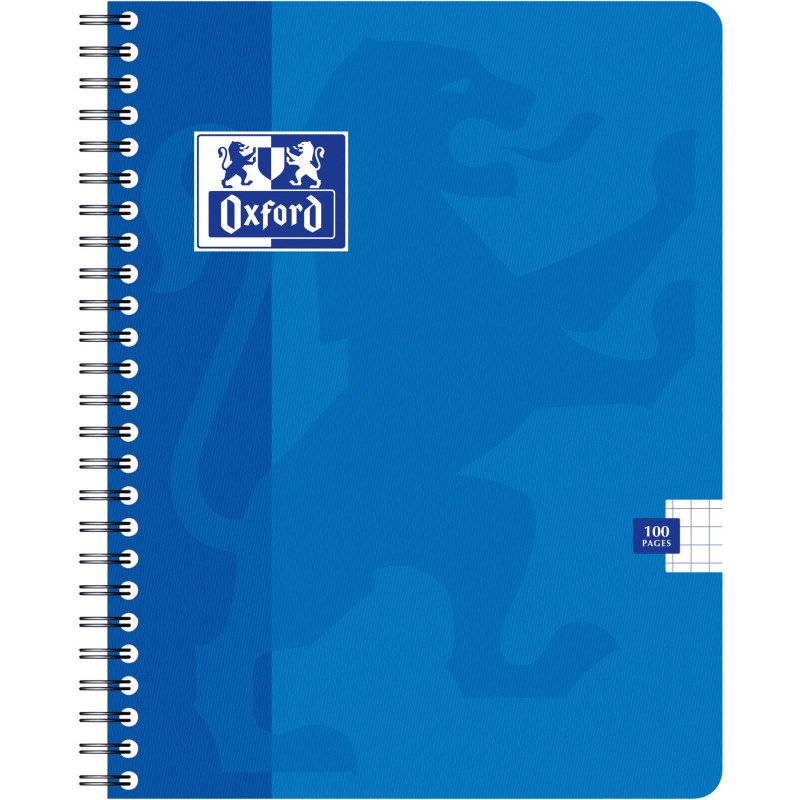 Cahier spirale Oxford Office 17 x 22 cm - petits carreaux - 100 pages