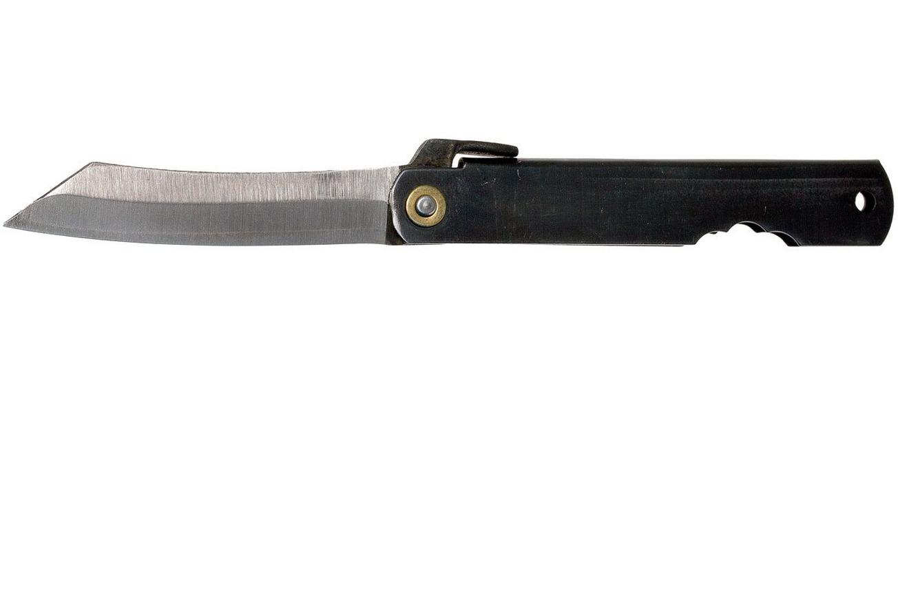 Higonokami zakmes 6,6 cm KT-HIGO06BL, SK-koolstofstaal, zwart