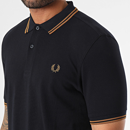 Polo Manches Courtes Twin Tipped M3600 Bleu Marine