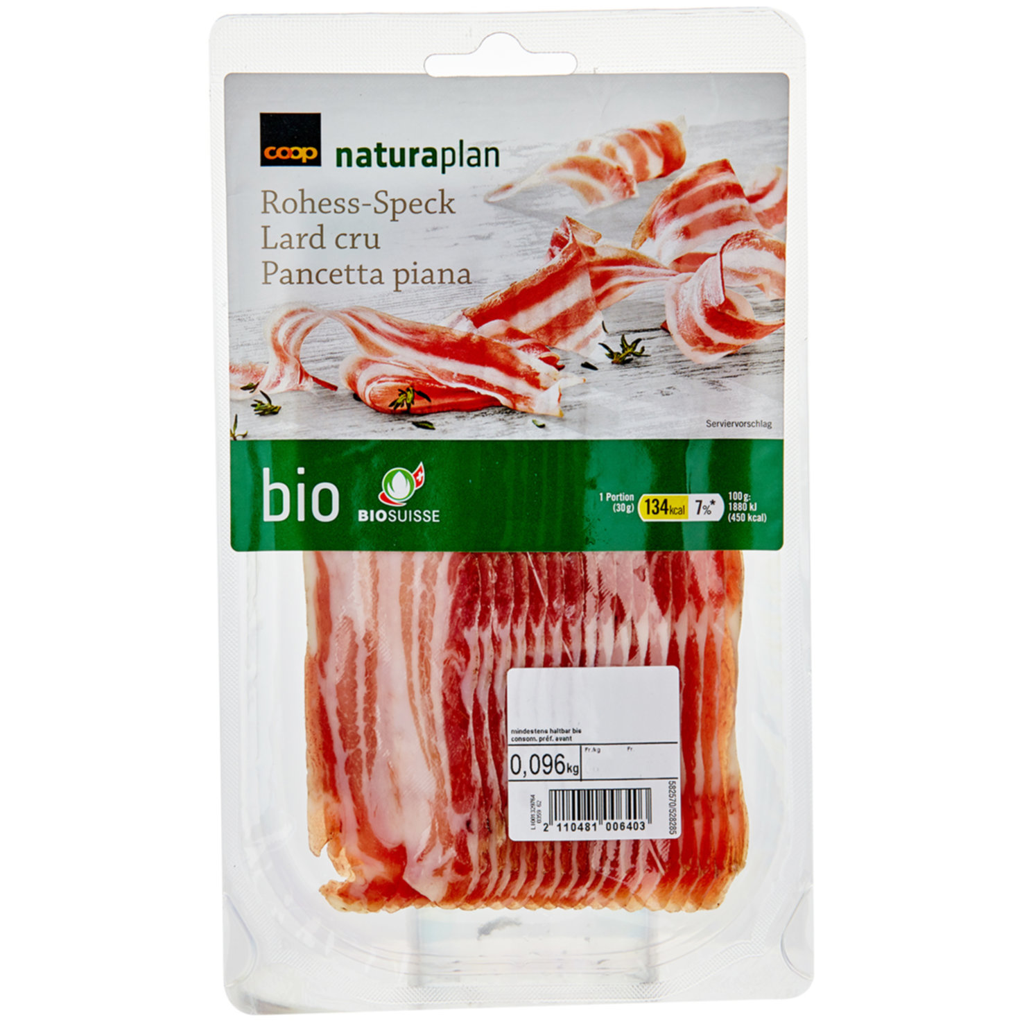 Naturaplan Bio Rohess-Speck ca. 90g