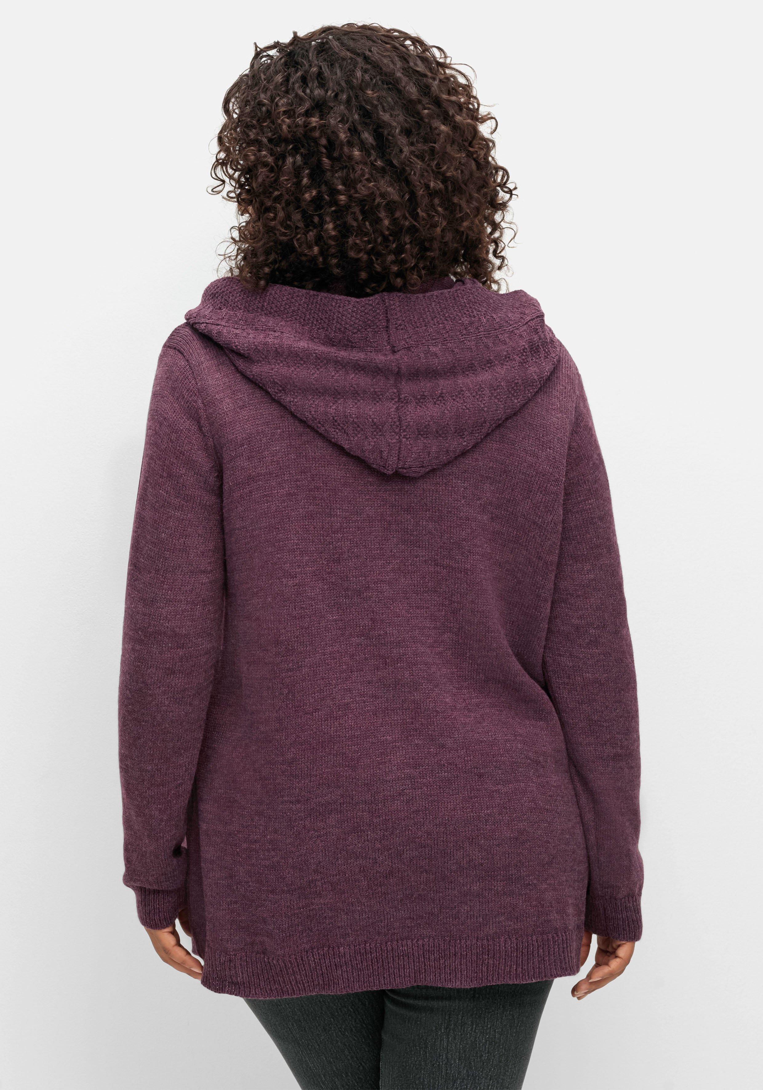 Cardigan mit Kapuze und Knopfverschluss