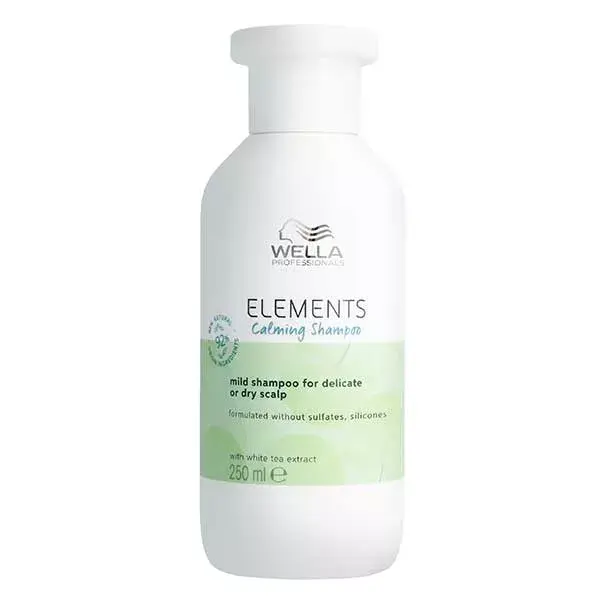 Shampoo calmante sem sulfato Wella Professionals Elements para couro cabeludo seco ou sensível 250ml