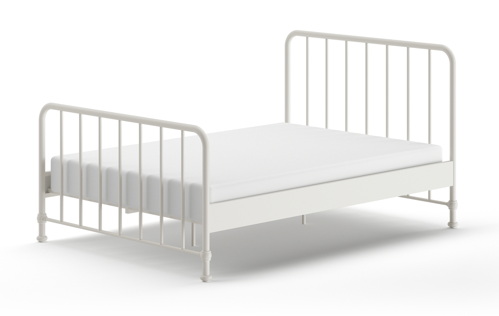 Metallbett BRONXX - weiß matt - 140x200 cm
