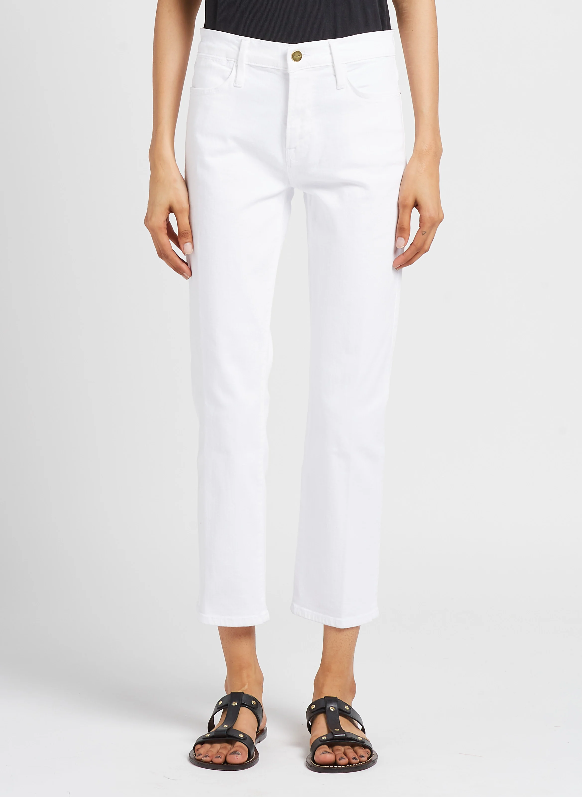 Jean droit cropped | Blanc