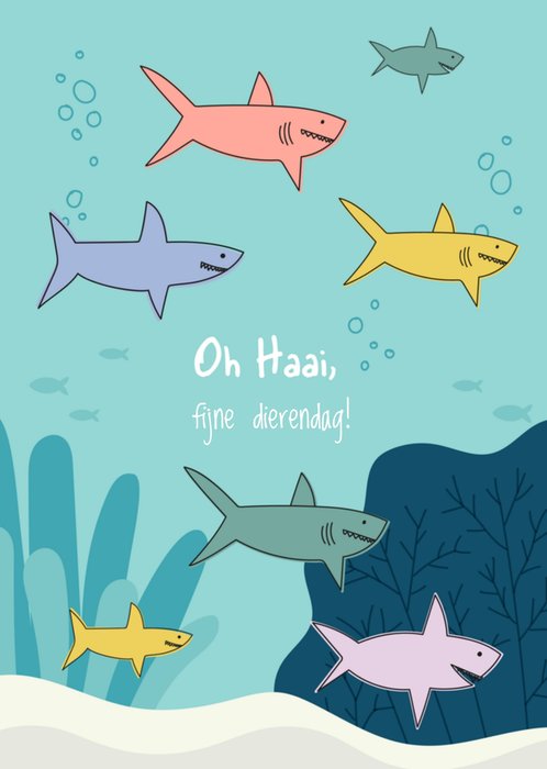 Greetz | Dierendag kaart | Illustratie | Haai