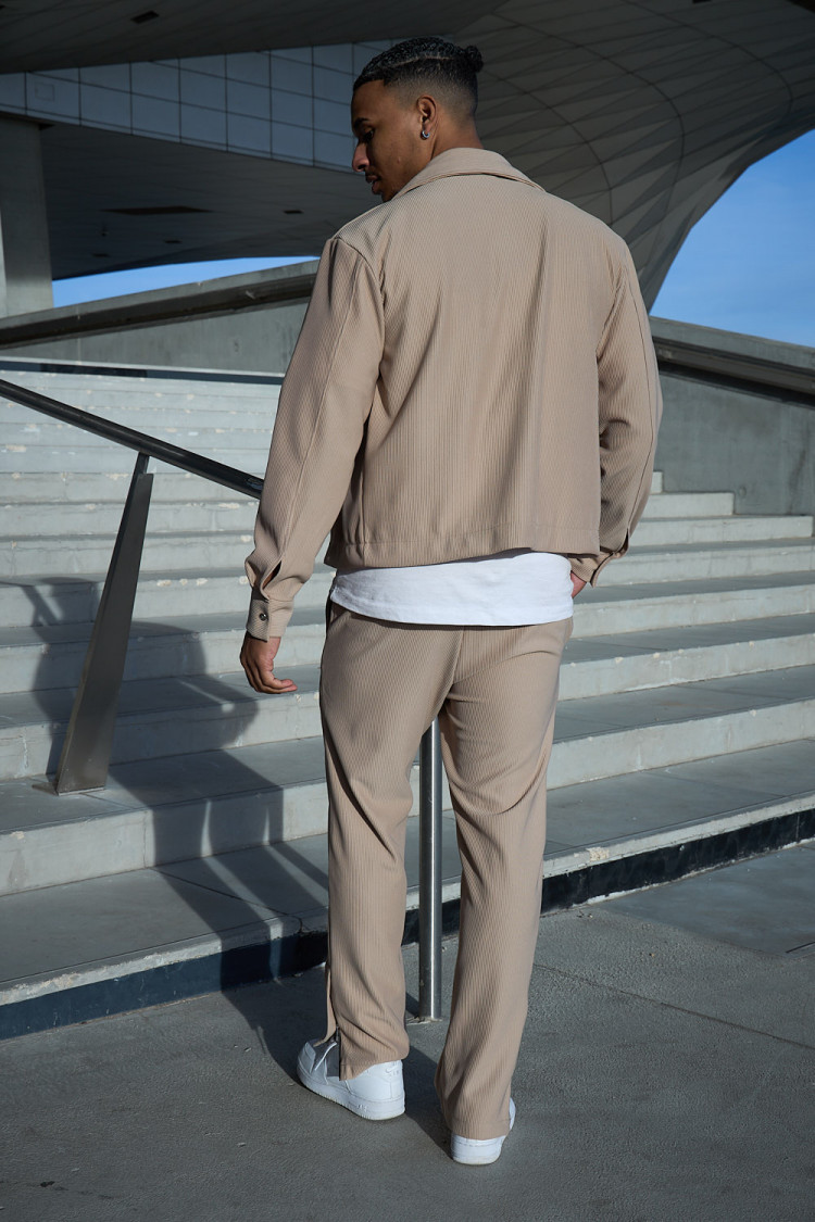 Ensemble 2 pièces veste + pantalon beige