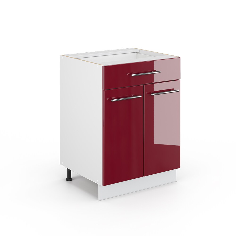 VICCO Schubunterschrank 60 cm Bordeaux Hochglanz Küchenschrank Hängeschrank Küchenzeile Fame-Line