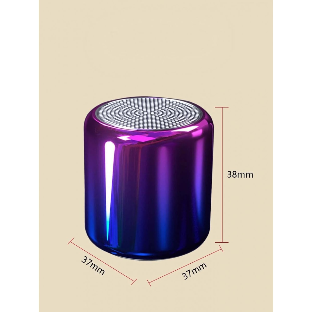 Bluetooth mini-høyttaler i krommet ombre, Lilla/Blå