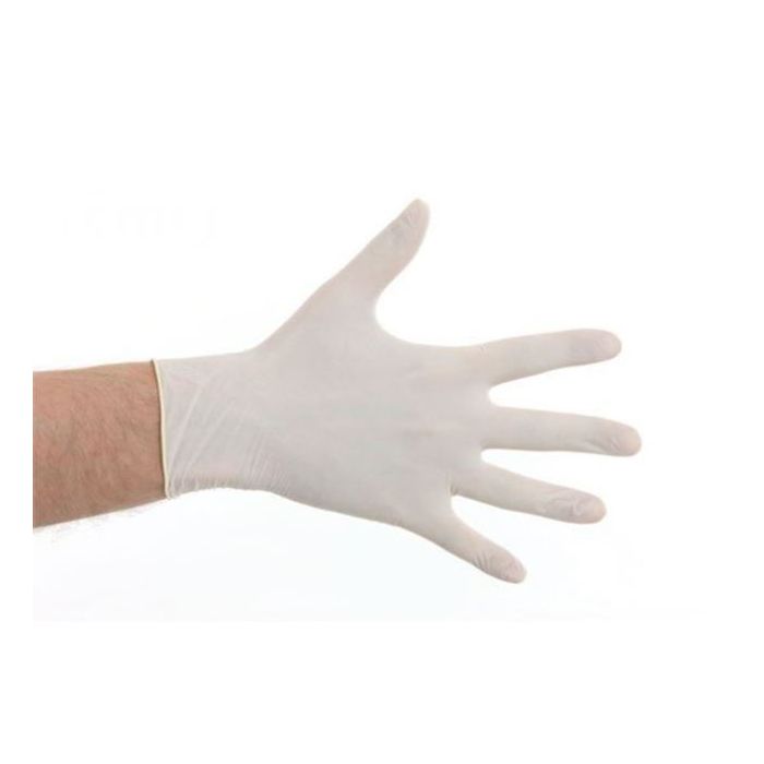 Handschoenen latex ongepoederd Large wit doos 100 stuks (8716244007447)