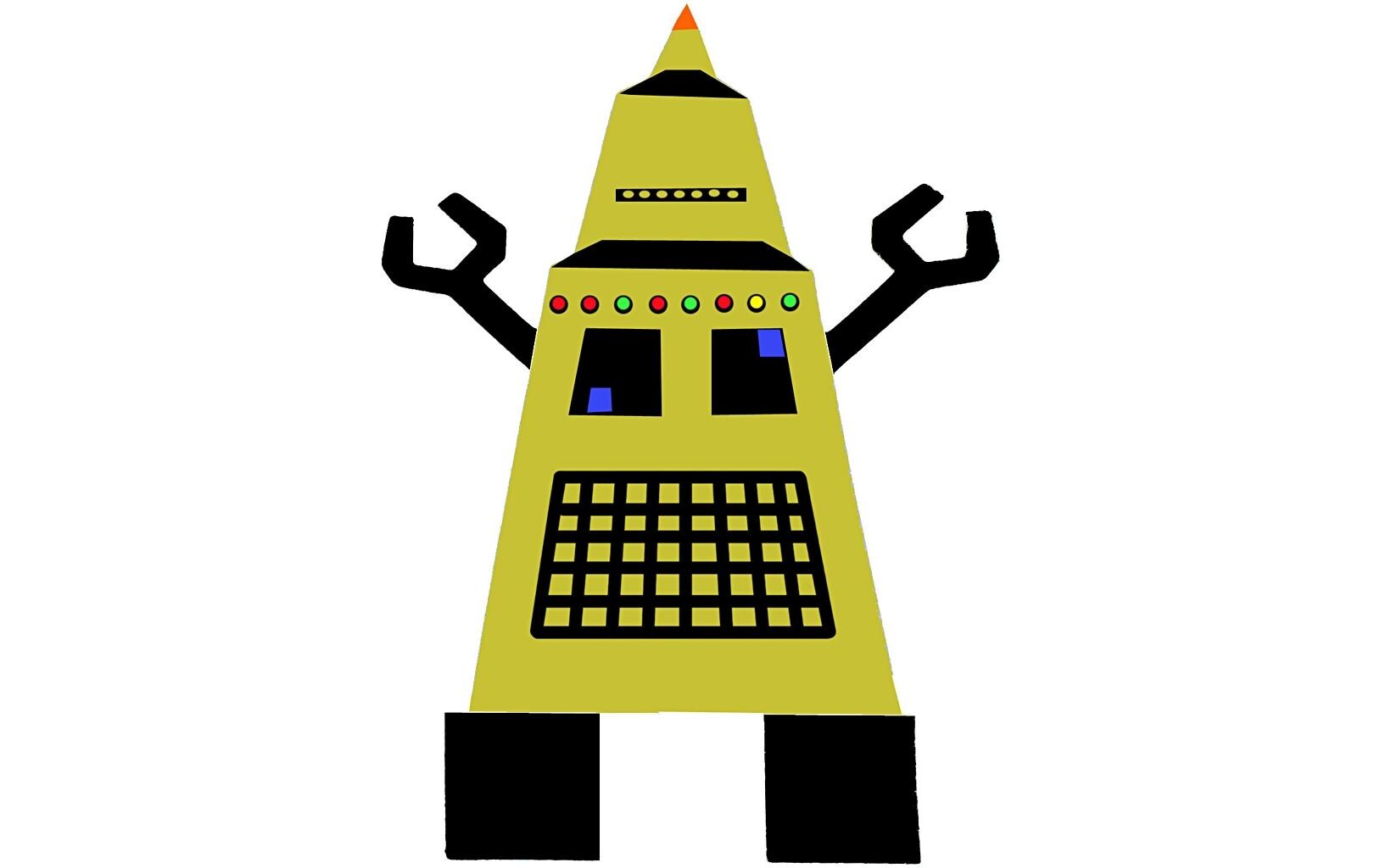 Bastelpapier Roboter 16 Stück, WeissStanzschablonen
