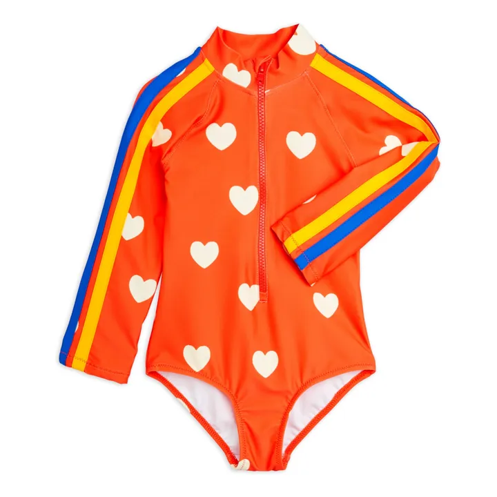 Mini Rodini Maillot de Bain Cœur Matière Recyclée | Rouge