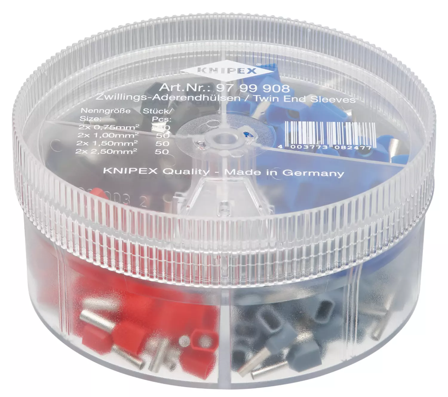 Knipex 97 99 908 Assortimentsboxen met twin-adereindhulzen