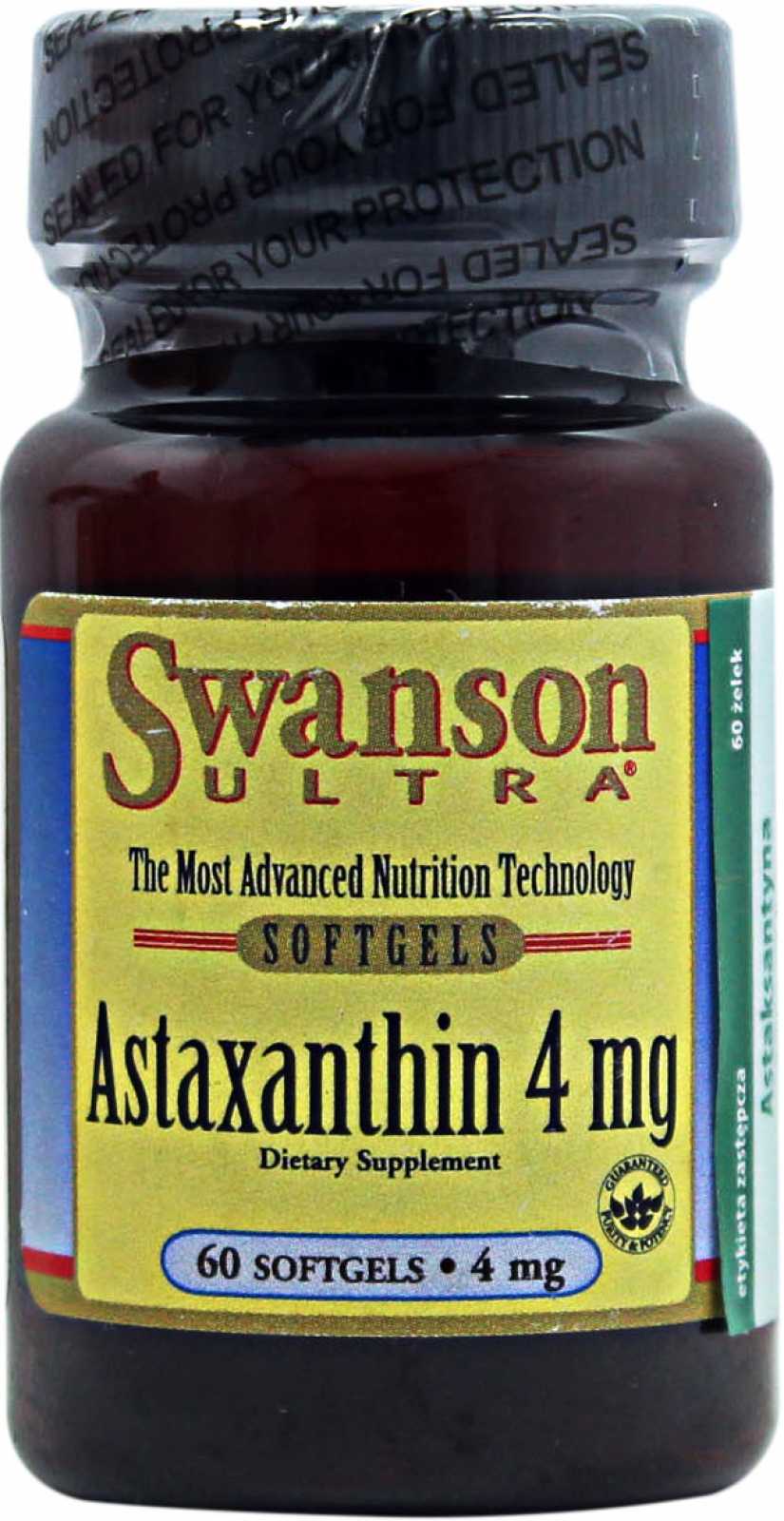 Swanson Astaxantina 60 cápsulas gelatinosas