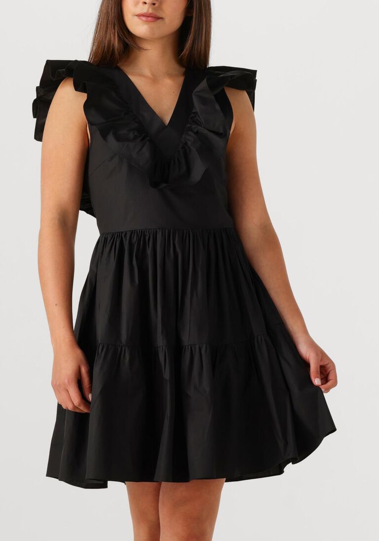 zwarte second female mini jurk zana dress