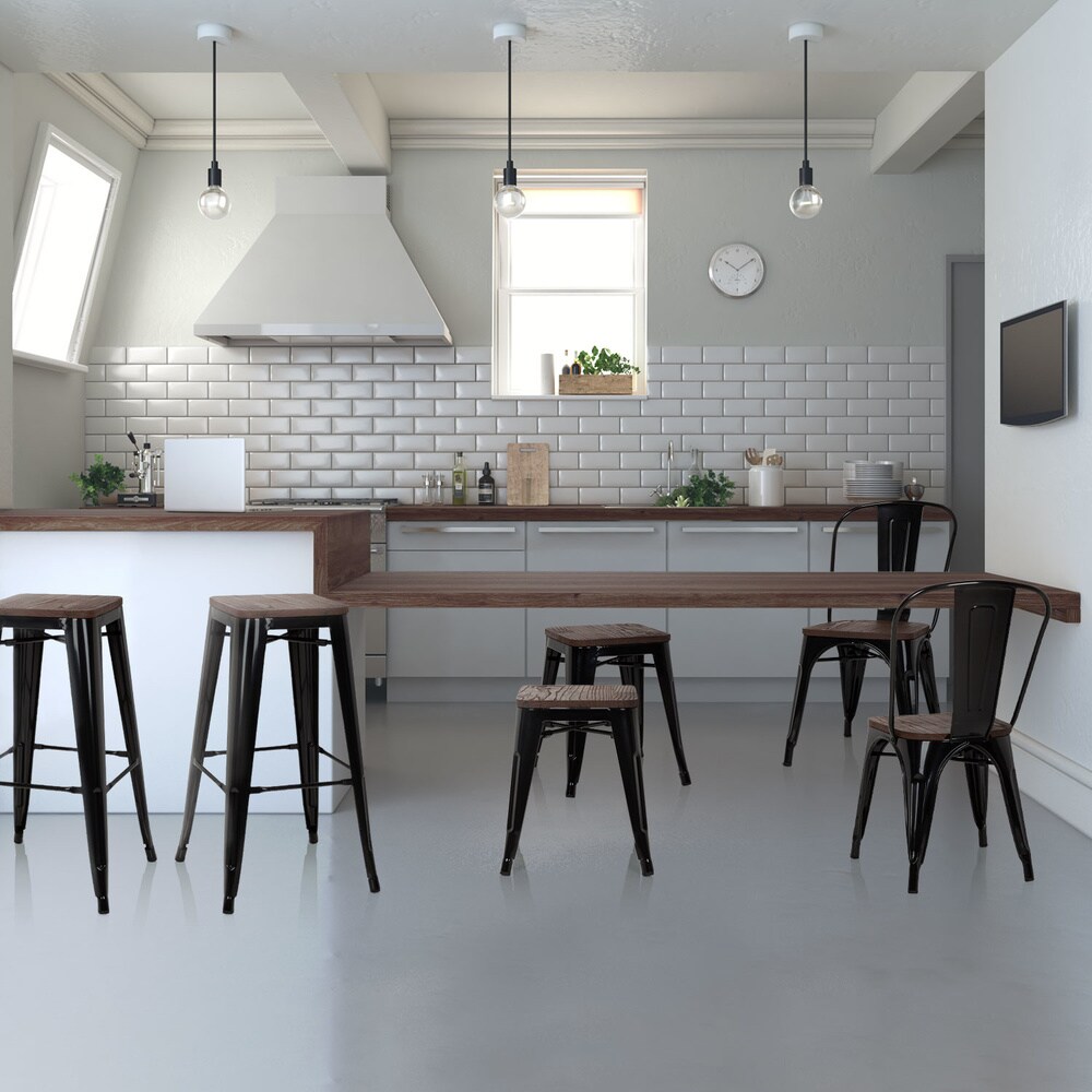 Bistrostuhl VANTAGGIO COMFORT W Stahl / Ulmenholz ohne Armlehnen hjh OFFICE