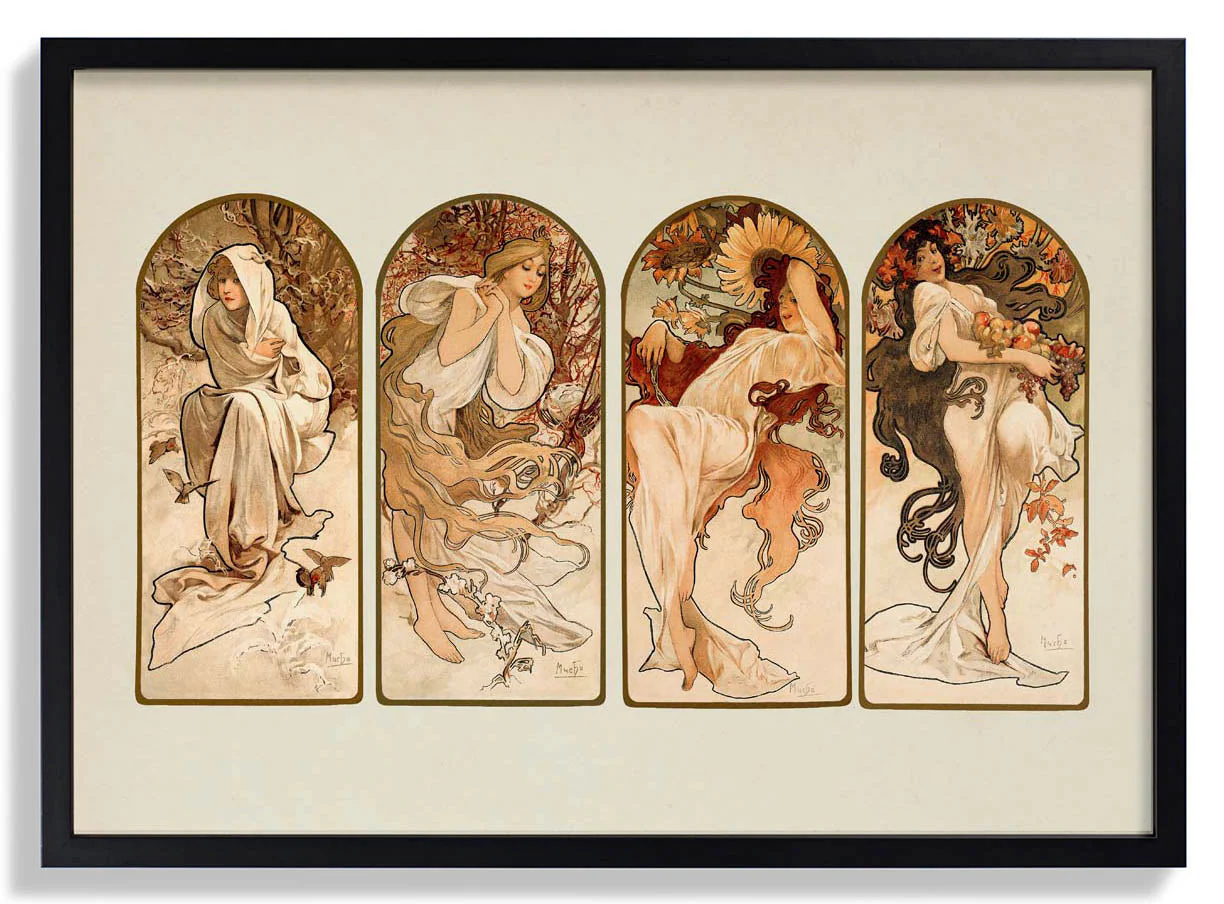 Die Jahreszeiten von Alphonse Mucha