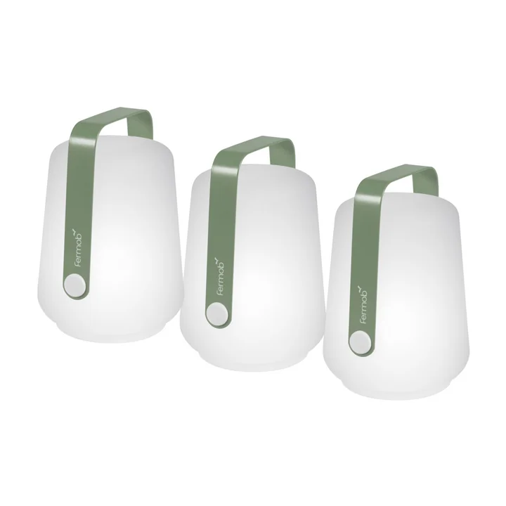 Fermob - Balad Akku LED-Leuchte H 12 cm, kaktus (3er-Set)