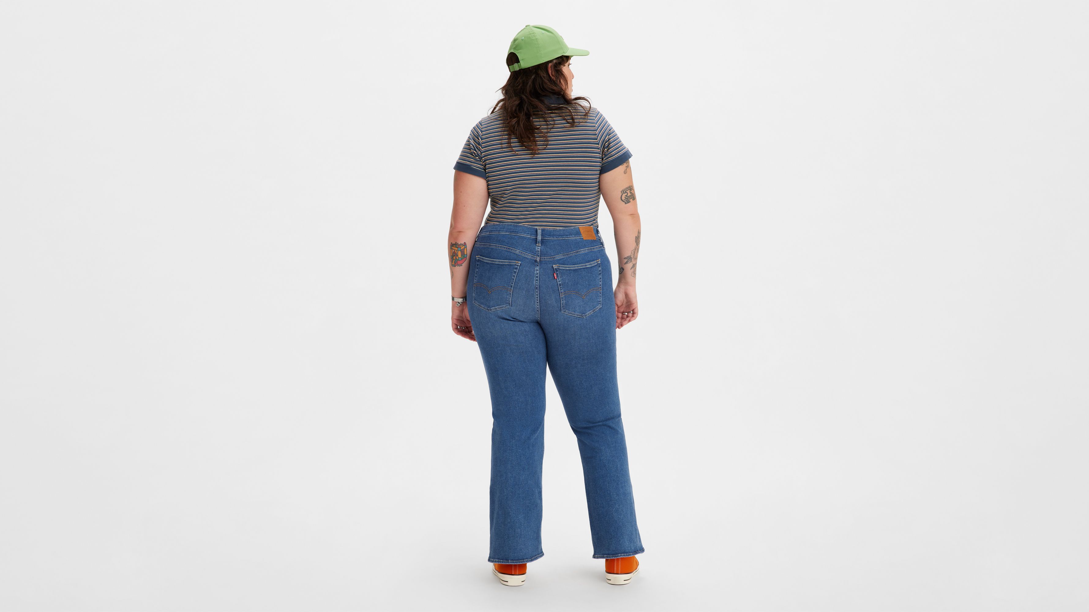 Jean évasé 726™ à taille haute (grandes tailles) - Medium Indigo Worn In - Bleu