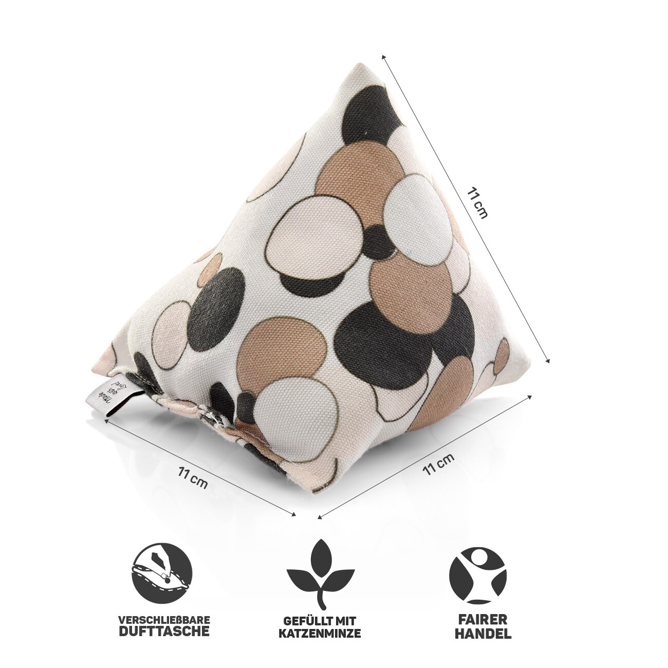 Canadian Cat Company Catnipspielzeug 6x Schmusepyramide Kreise
