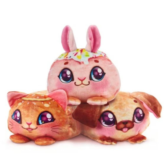 Cookeez Makery Kinder Spielset Treatz Ofen Teig Spielzeug Backset mit Interaktivem Plüschfreund inkl. AAA Batterien (23502) - Pink