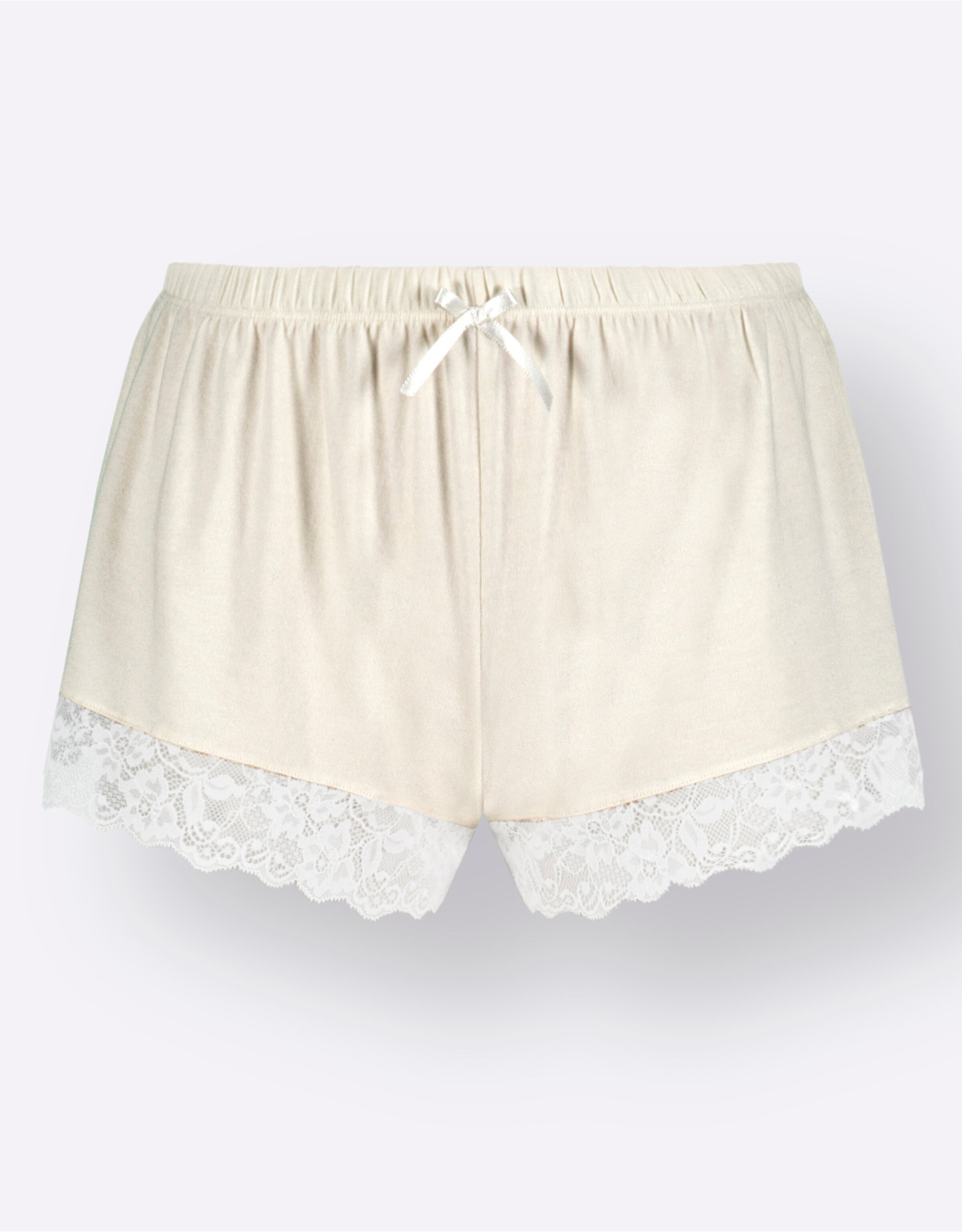 wäschepur Shorts in elfenbein