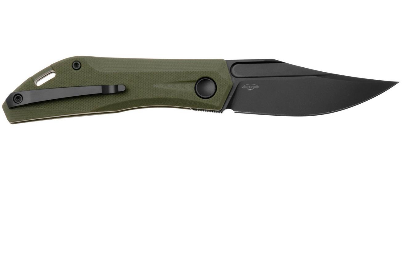 Real Steel Ventus Lite 7051BG Black D2, Green G10, zakmes
