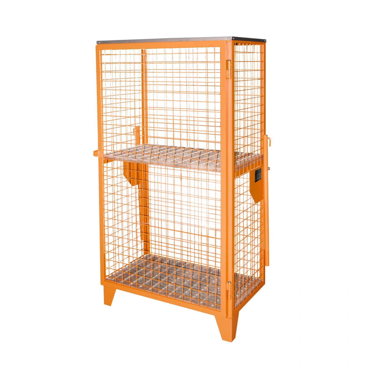 Bauer gasflessendepot GFD-R 4, geeloranje, 1 deur, draadgaas voor 4 x 11 kg gasflessen