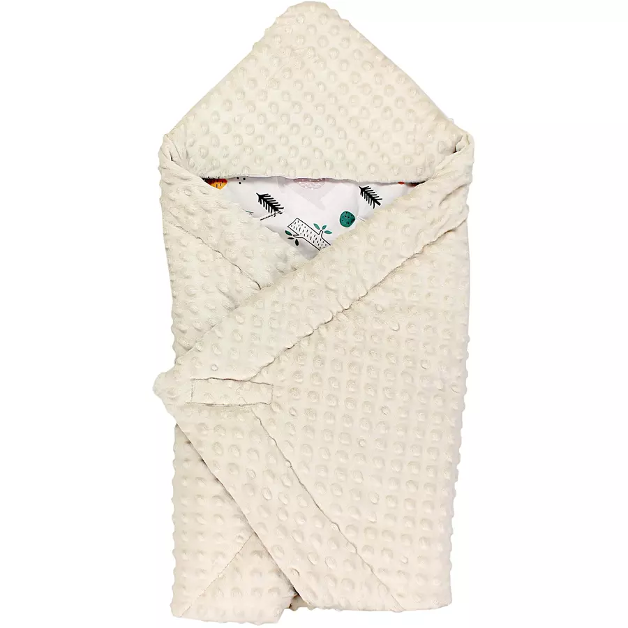 TupTam Baby Winter Einschlagdecke für Babyschale Wattiert beige