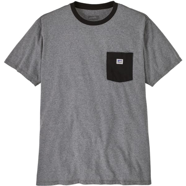 T-shirt PATAGONIA SHOP STICKER POCKET RESPONSIBILI-TEE GRAVEL HEATHER