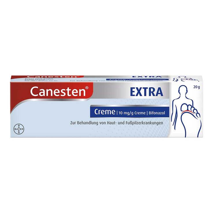 Canesten EXTRA Creme gegen Haut- und Fußpilzerkrankungen, 20 g