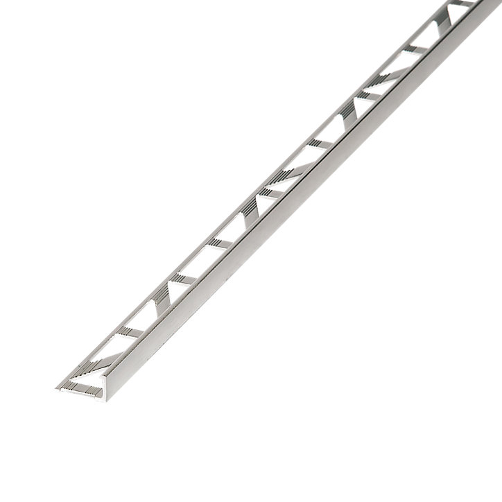 Profilé de carrelage intérieur Diall droit alu effet chromé L.2,5m x l.2,2cm x ep.8mm