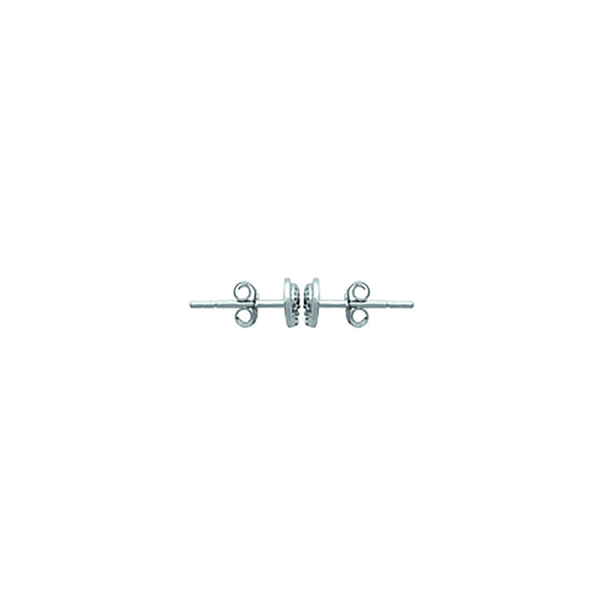 boucles d'oreilles Brillaxis puce oxydes de zirconiuargent rhodié