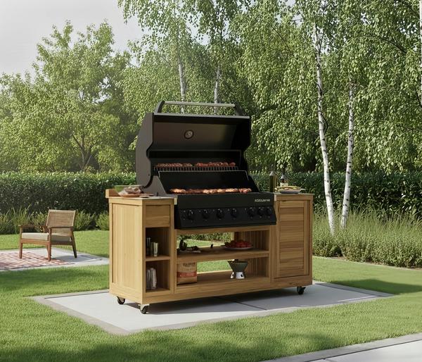 garbou Outdoor-Küche Trolley mit Grill, ca.