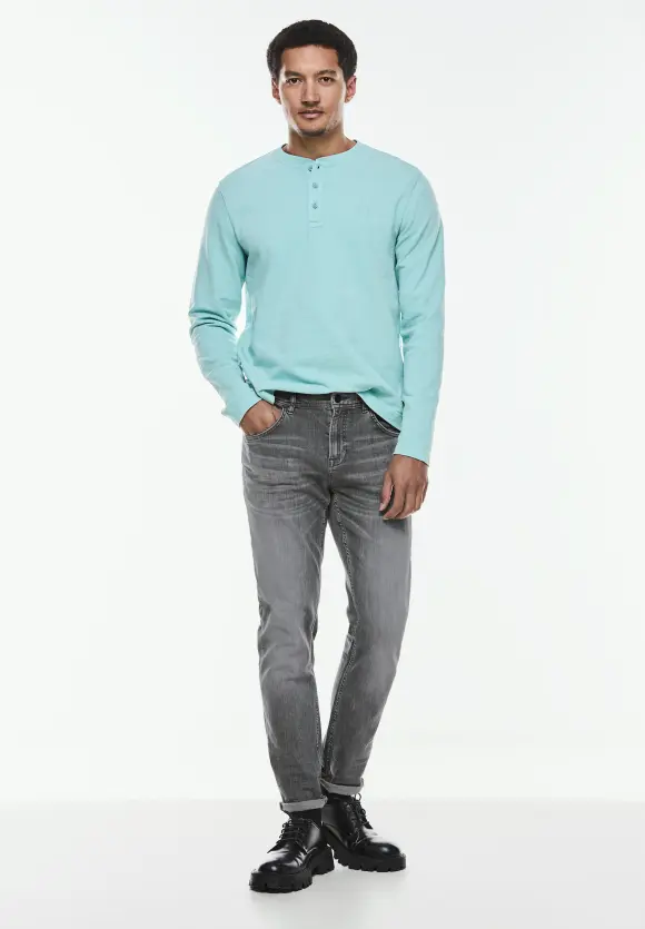 Graue Regular Fit Jeans - mid grey wash