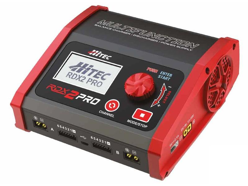 Hitec Dual-Ladegerät RDX 2 Pro Duo AC/DC 6S Universelles Modellbau Ladegerät mit 2 Ausgängen