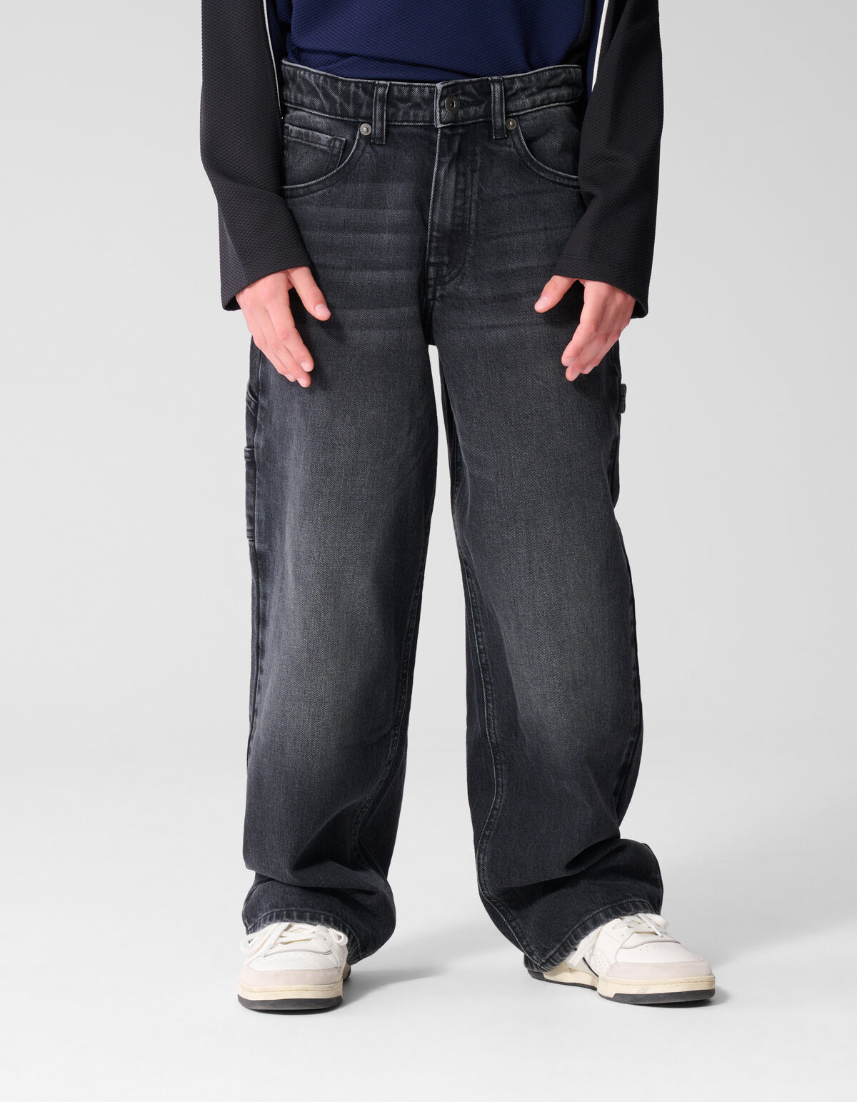 Ultra Baggy Fit Carpenter Jeans Donkergrijs