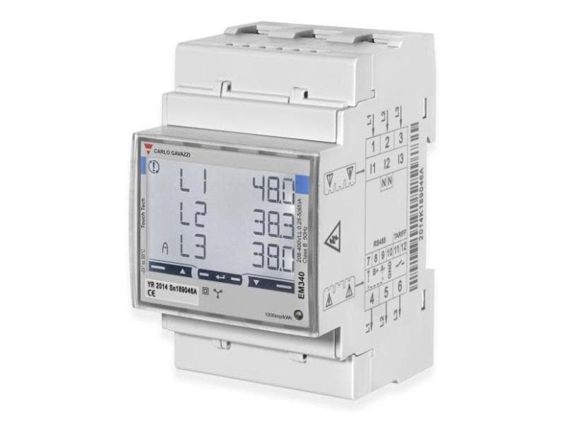 Carlo Gavazzi Dreiphasen-Energiezähler EM340 Direktanschlus Dreiphasen-Energiezähler MID (Schweiz)